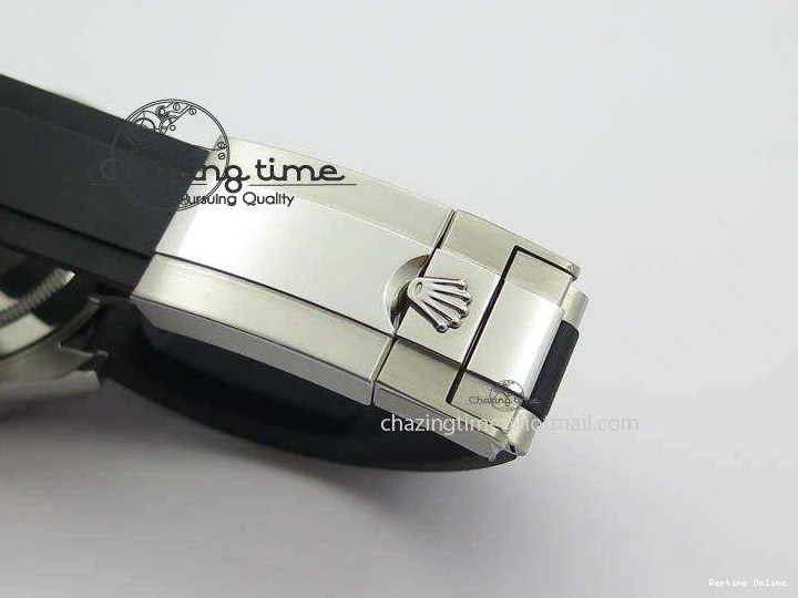 0418 ModernLook Yacht-Master 116655 SS JF Best Edition Ceramic Bezel On Rubber Strap SA 3850